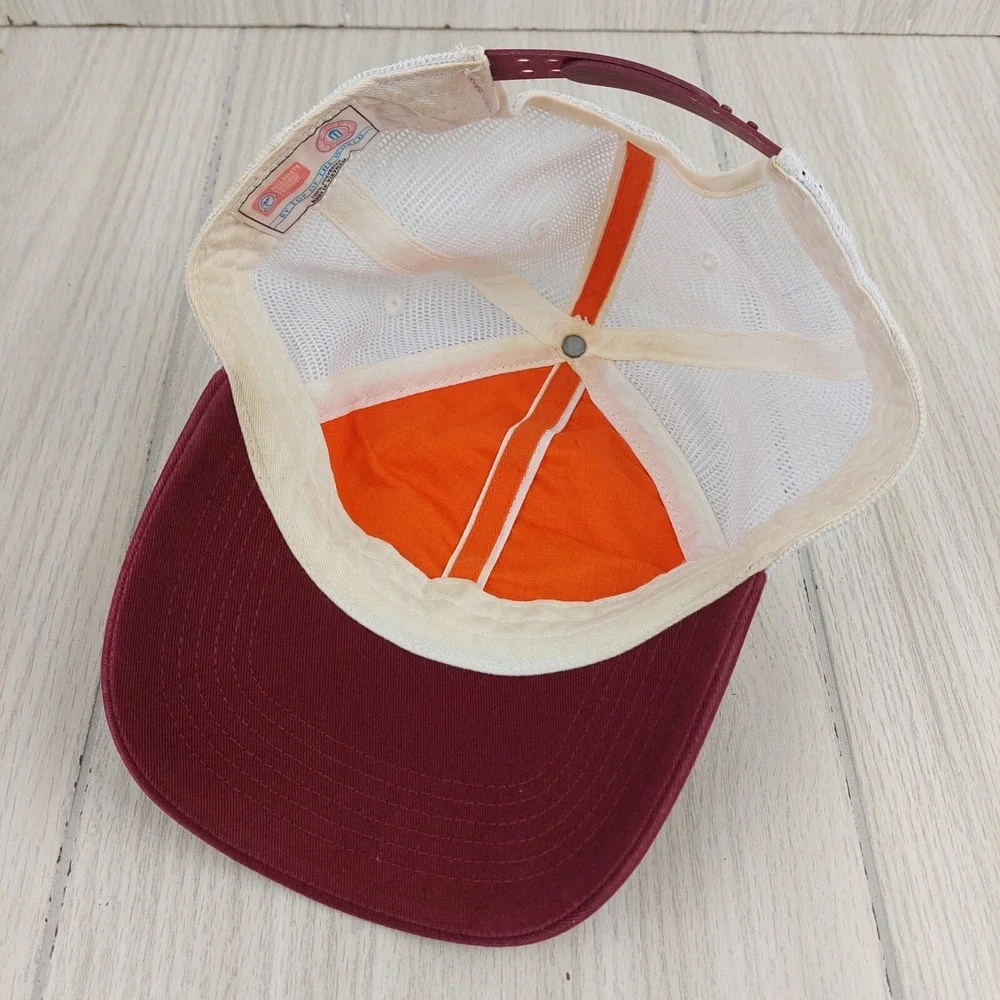 Top of the World Virginia Tech Hokies Hat Mens OSFM Orange Maroon Trucker Cap